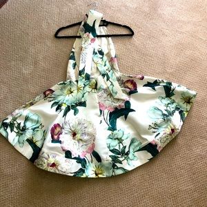 Lulus  floral fit and flare halter dress size xs.